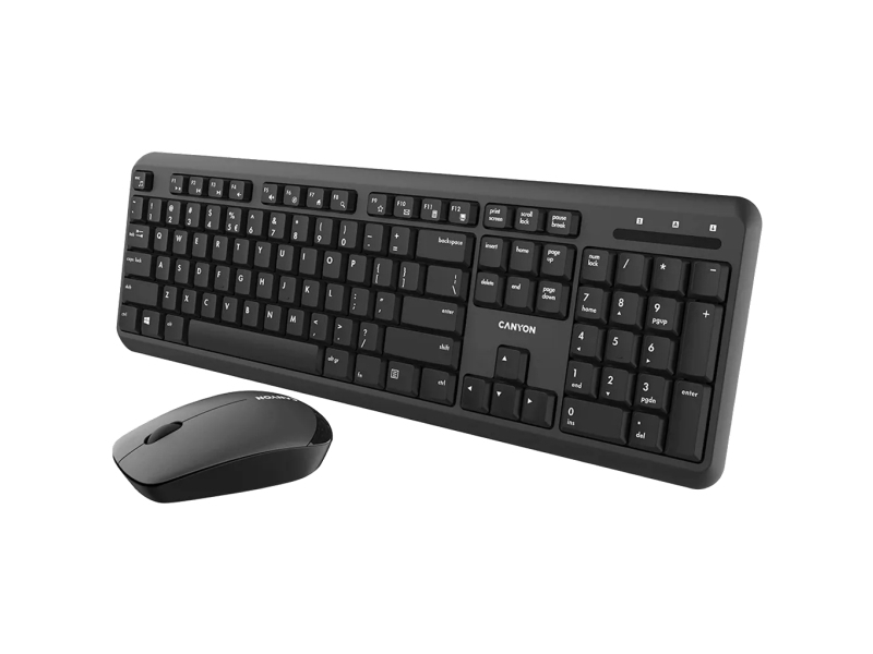 Canyon Canyon E Tastatur Og Mus Set-W20 Uk/Us Trådløs Sort
