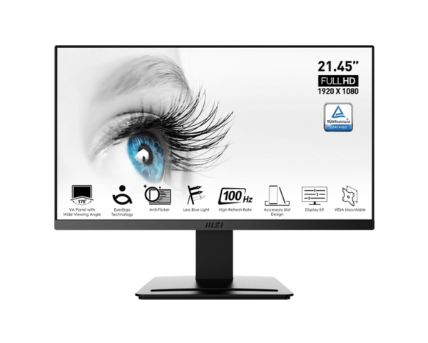 Msi Pro Mp223 54 5 Cm 21.4  " 1920 X 1080 Pixlar Full Hd Led 1 Ms Svart