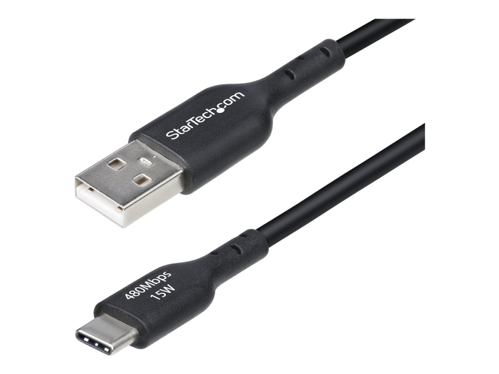 Startech.Com 3M Usb-A Auf Usb-C Ladekabel, Laden Und Synchronisieren, 3A Schnellladekabel, Usb 2.0 Datenübertragung, Tpe-Mantel, Stecker-Stecker, Sch