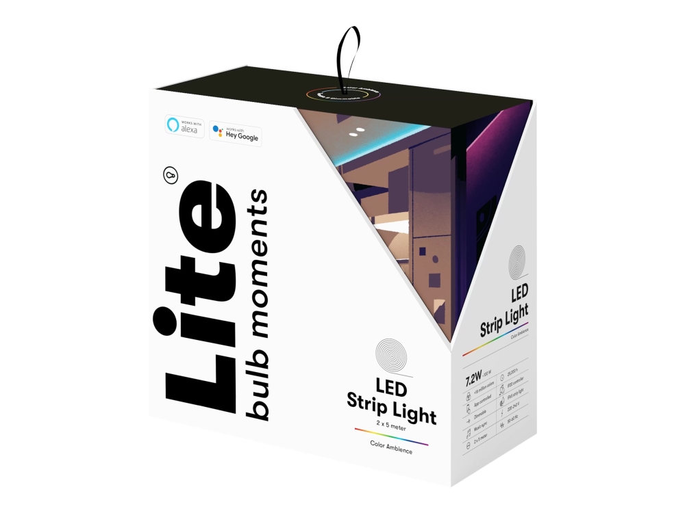 Lite Bulb Moments - Ljusslinga - LED - 7.2 W (motsvarande 100 W) - klass G - 5 m (paket om 2) | Smarta hem - Märken - Ljusa stunder med glödlampor | GameStuff
