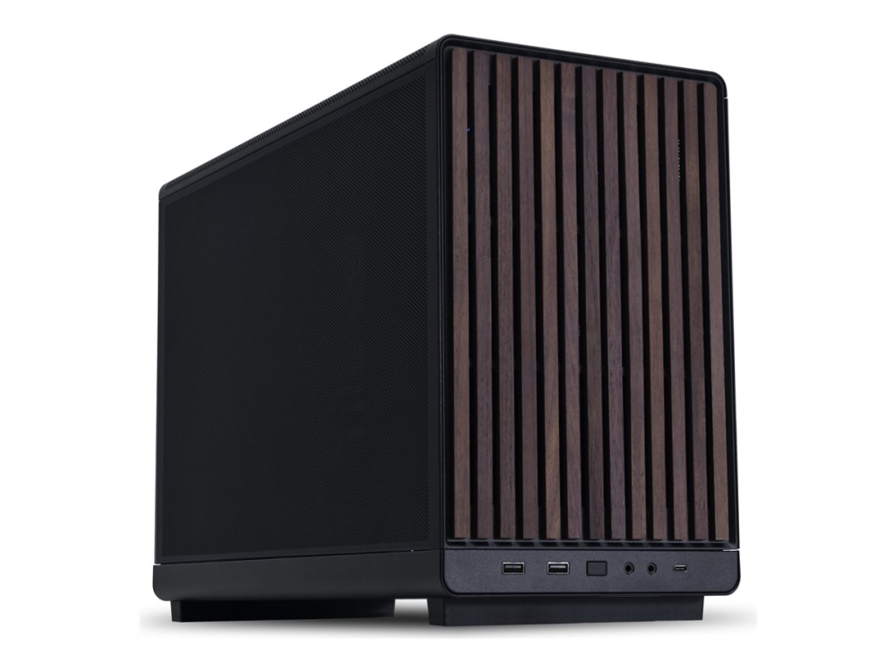 Lian Li A3-MATX - Wood Edition - mikro - micro ATX - ingen strömförsörjning - svart - USB/Audio/Mic | Datorkomponenter - Datorchassin & Tilbeör | GameStuff