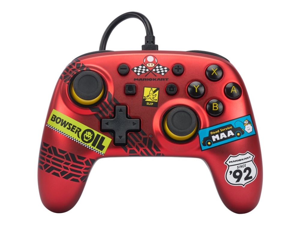 PowerA Nano kablet controller til Nintendo Switch - Mario Kart: Racer Red - Wired Controller - Nintendo Switch