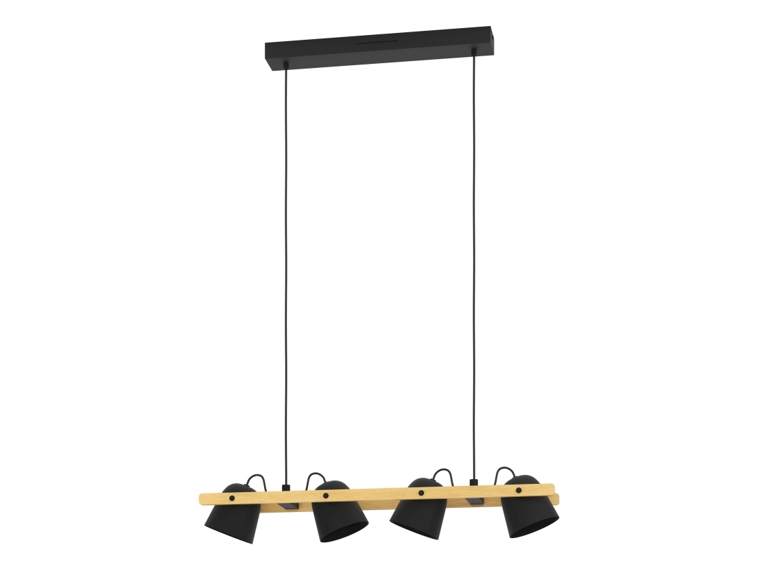 Eglo Hornwood Z Flexibelt Faste Svart Brun Svart Stål Tra Svart Ip20