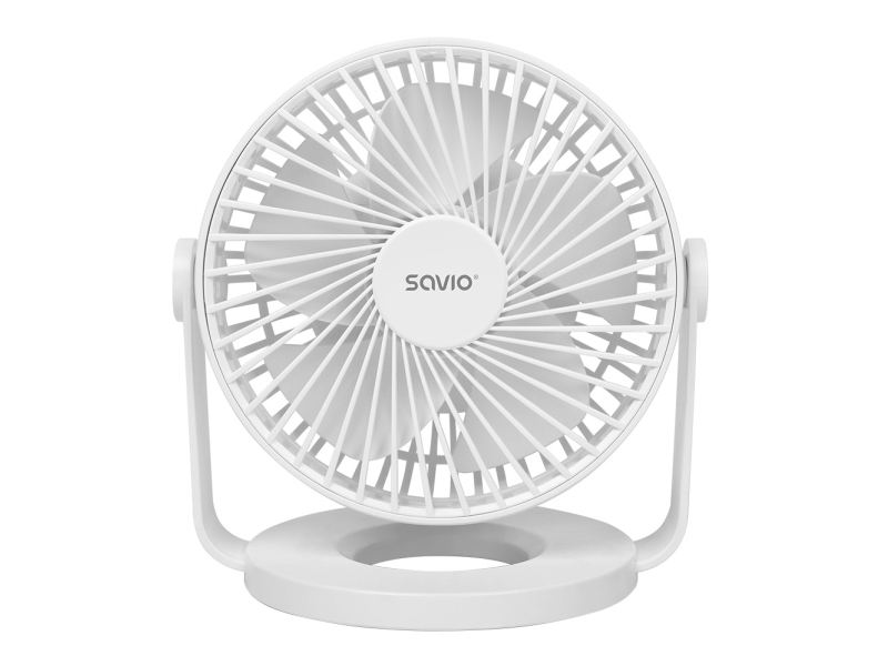Savio AD-01 WHITE, Bladlös fläkt för hushållsbruk, Vit, Bord, Akrylnitrilbutadienstyren (ABS), Polypropylen (PP), 36 dB, Knappar | Ventilation & Klimat - Ventilation - Bords fläkt | GameStuff