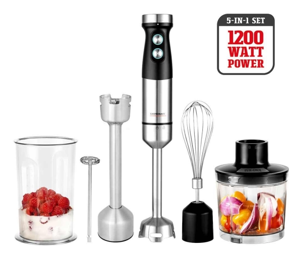 Gastroback 40972, Stavmixer, 0,5 l, 1 m, 1200 W, Svart, Rostfritt stål | Köksapparater - Köksmaskiner - Blender | GameStuff
