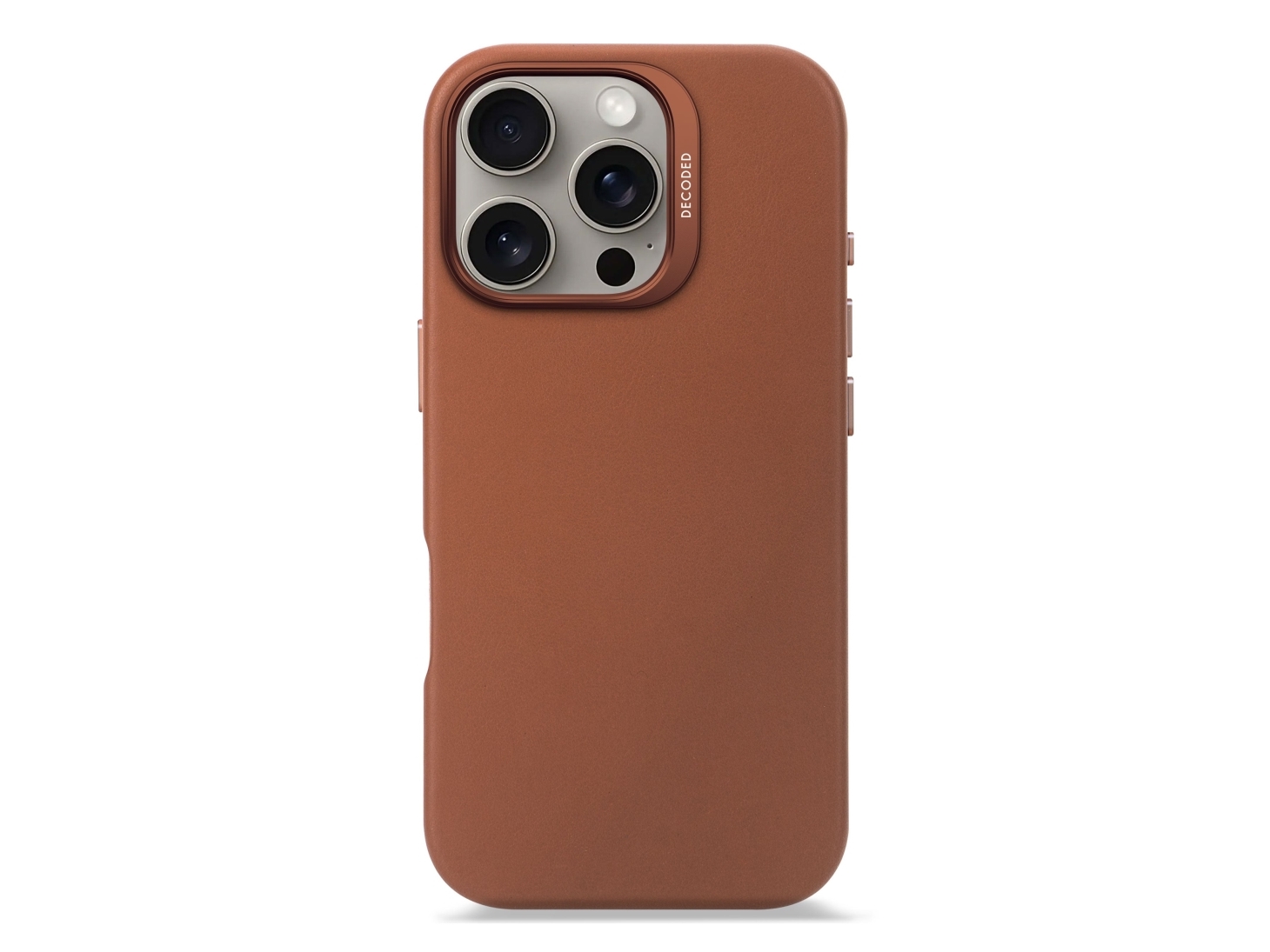 Decoded Leather Case, Cover, Apple, Iphone 16 Pro, 16 Cm (6.3"), Brun