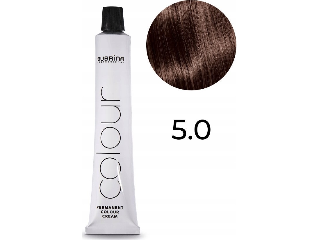 Subrina Essential Colour Permanent Hair Dye 5/0, Light Chestnut, 100Ml