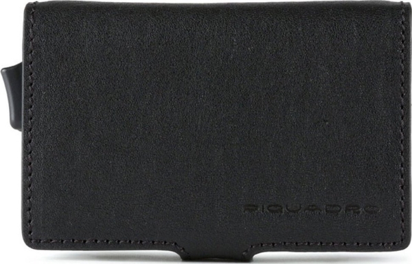 Piquadro Piquadro, Piquadro, Leather, Card Holder, Credit Card Case, Black, Unisex Unisex