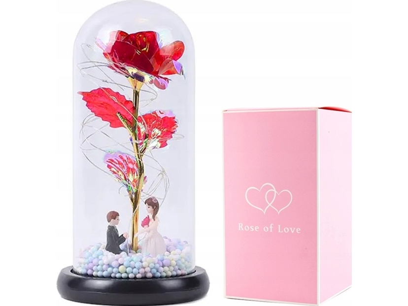 AG776D Wieczna róża w szkle led figurki | N - A | GameStuff