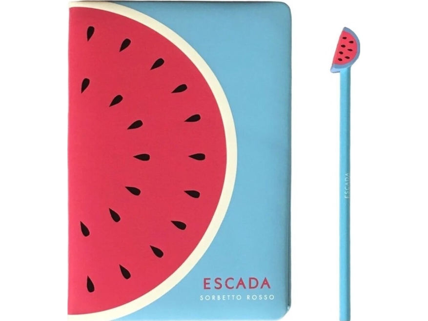 Escada Escada, kesä rajoitettu painos - Sorbetto Rosso, GWP muistikirja, sininen, unisex