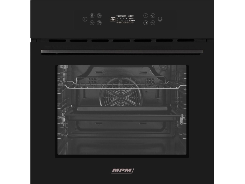 Einbau-Backofen Mpm Mpm-63-Bo-26 60 Cm Schwarz Full Glass Black