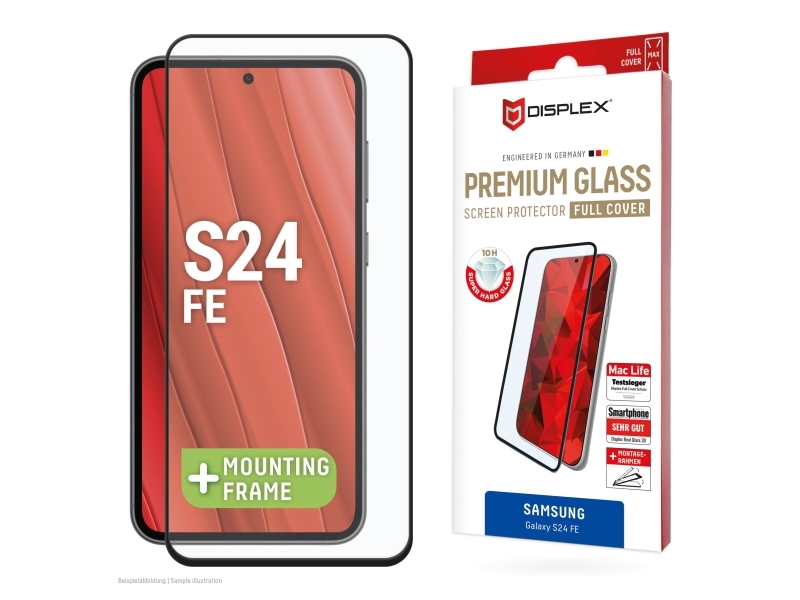 Displex 02023 Samsung Galaxy S24 Fe Torr Applicering Smutsavvisande Dammresistent Slagtålig Reptålig Stöttålig Svart Transparent 1 Styck