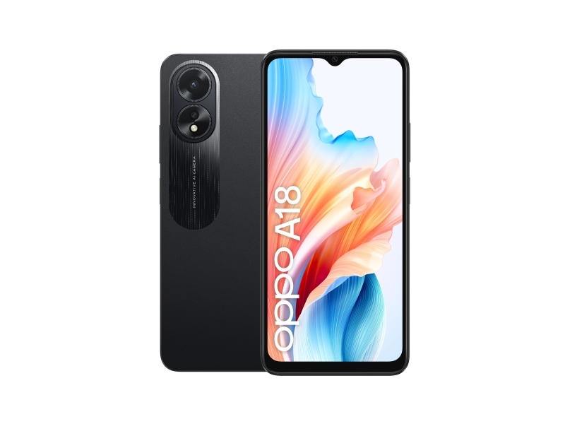 Oppo A18 16 7 Cm 6.56 \" 4 Gb 128 Gb 8 Mp Android 13 Svart