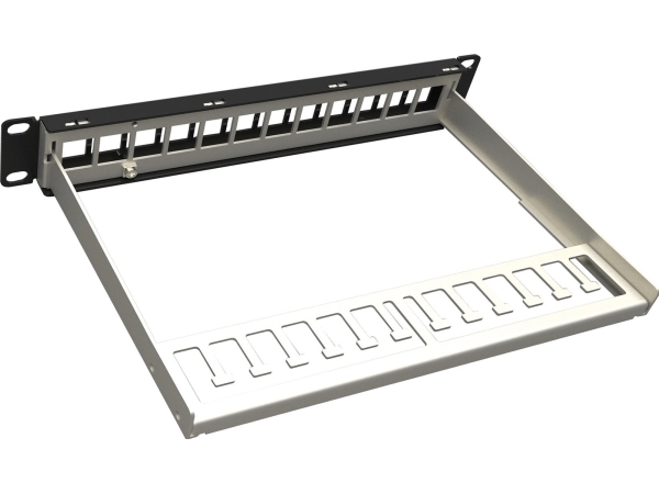 Solarix universal ubelagt patchpanel 10 1U til 12 keystones