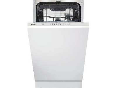 Gorenje GV520E10S, Täysin integroitu, Slimline (45 cm), Valkoinen, Painikkeet, 3 kori(a), Ruostumaton teräs