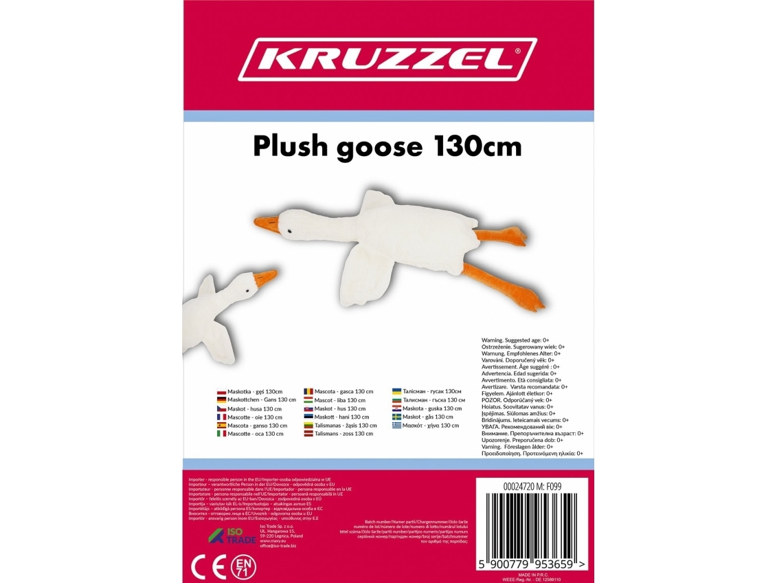 Maskotti - hanhi 130cm Kruzzel 24720