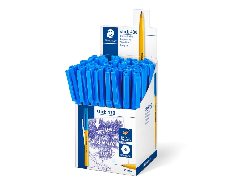 Staedtler Kugelschreiber Stick F 50 Stück Blau