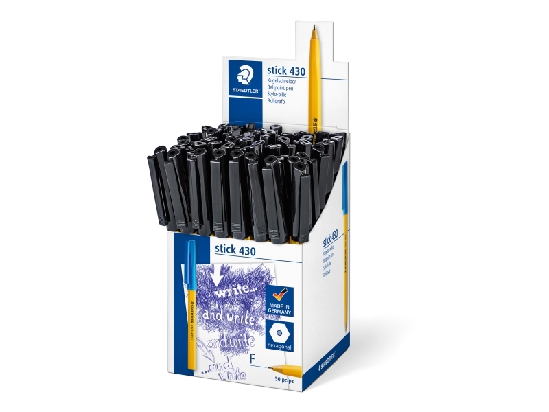Staedtler Kugelschreiber Stick F 50 Stück Schwarz