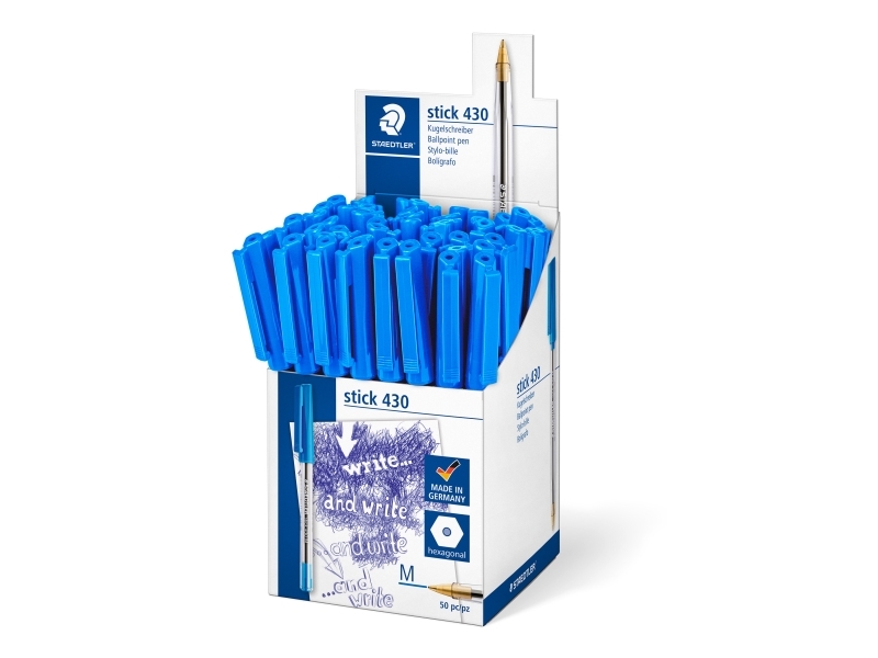 STAEDTLER Cup Ballpoint Pen Stick 430 M 50Pcs | Skrivredskap - Kulspetspennor & Reservoarpennor - Kulspetspennor utan tryckknapp | GameStuff