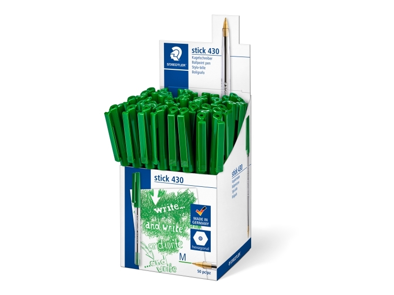 STAEDTLER kuulakärkikynä Stick M 50 kpl Vihreä