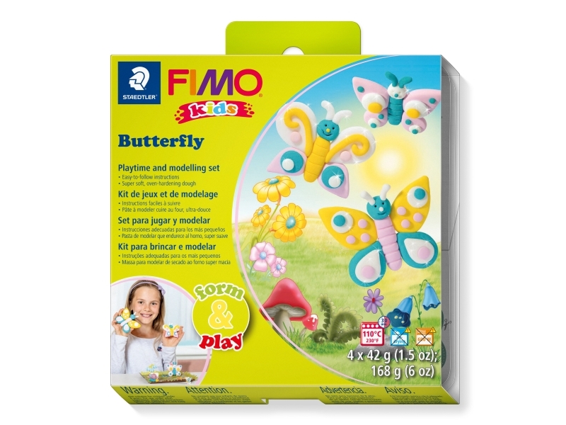 Fimo Kids F&amp P fjäril - (5 st) | Leksaker - Kreativitet - Spela degen | GameStuff