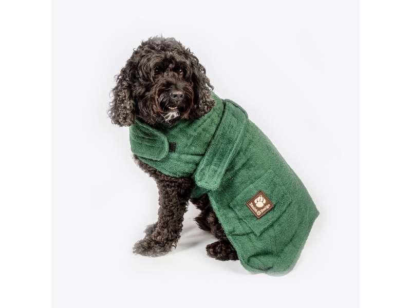 Hundebadeponcho Green 40 cm