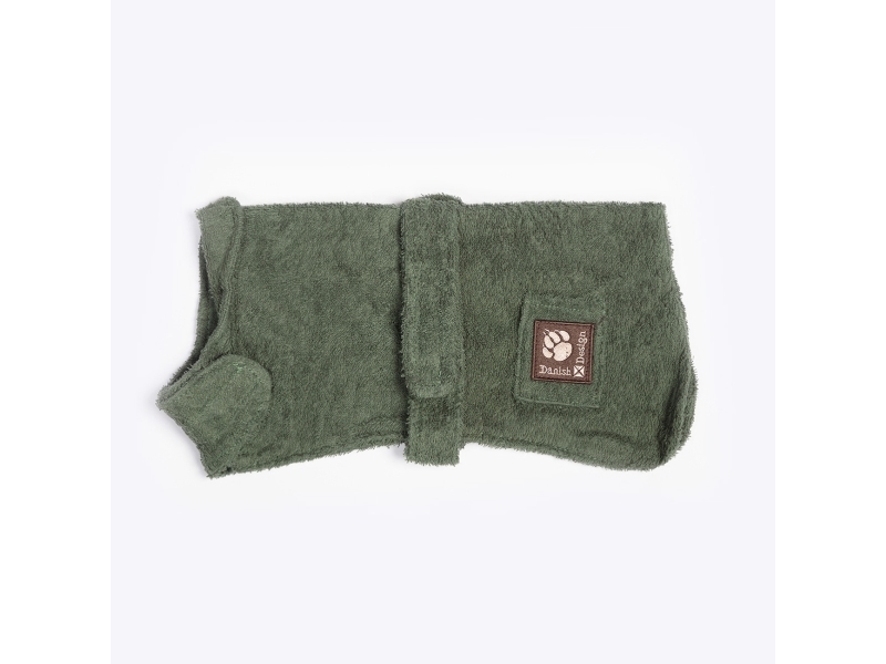 Dog Bath Robe Green 70cm