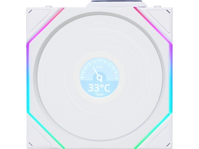 Lian Li Uni Fan Tl Wireless Lcd Lüfter Argb Pwm 120 Mm Weiß 12tllcd1w1w