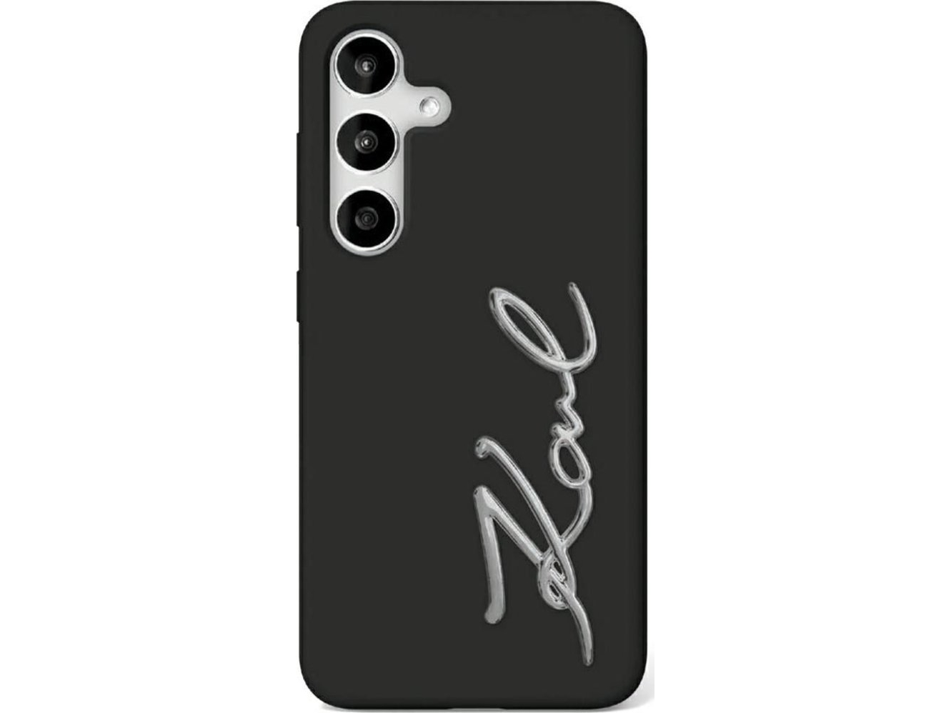 Karl Lagerfeld Silikon Metall Signature Fodral Samsung Galaxy S25 Ultra Czarny Logo