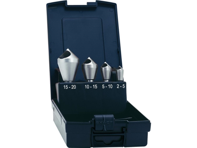 Exact 05426 Sats för krysshålssänkning 4 delar 10 mm, 14 mm, 21 mm, 28 mm HSS-E Cylinderskaft 1 sats | Elverktyg - Tillbehör - Diverse Borr | GameStuff