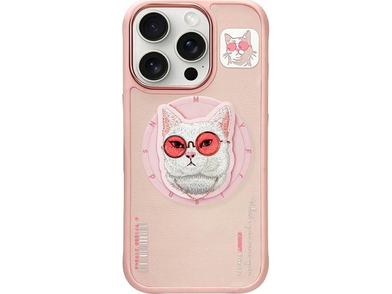 Etui Nimmy Glasses Cool Cat Do Iphone 16 Pro Rózowy