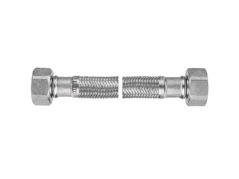 Wezyk Anschlusskabel Ferro Elastisch Im Stahlgeflecht Mutter-Mutter 3/8" 30 Cm Pws911