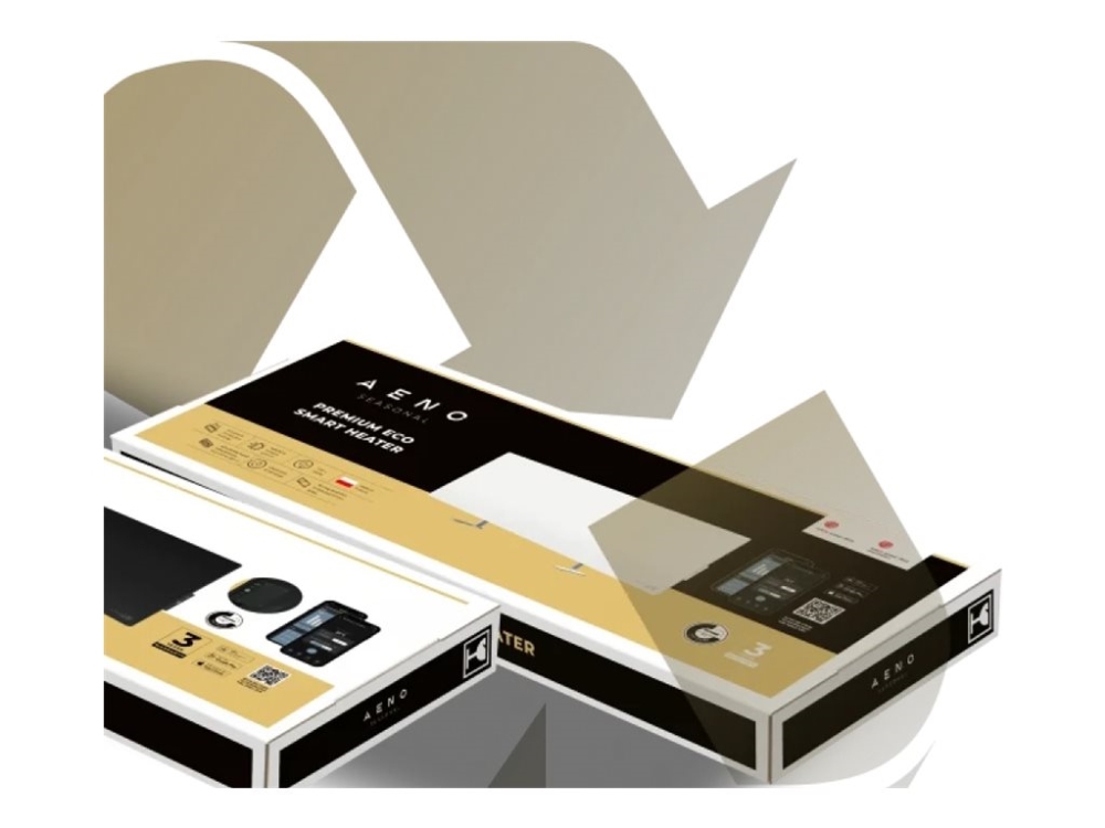 AENO Premium Eco Smart AGH0003S - Varmeapparat - gulvstående, vægmonteret - 760 W - blank hvid