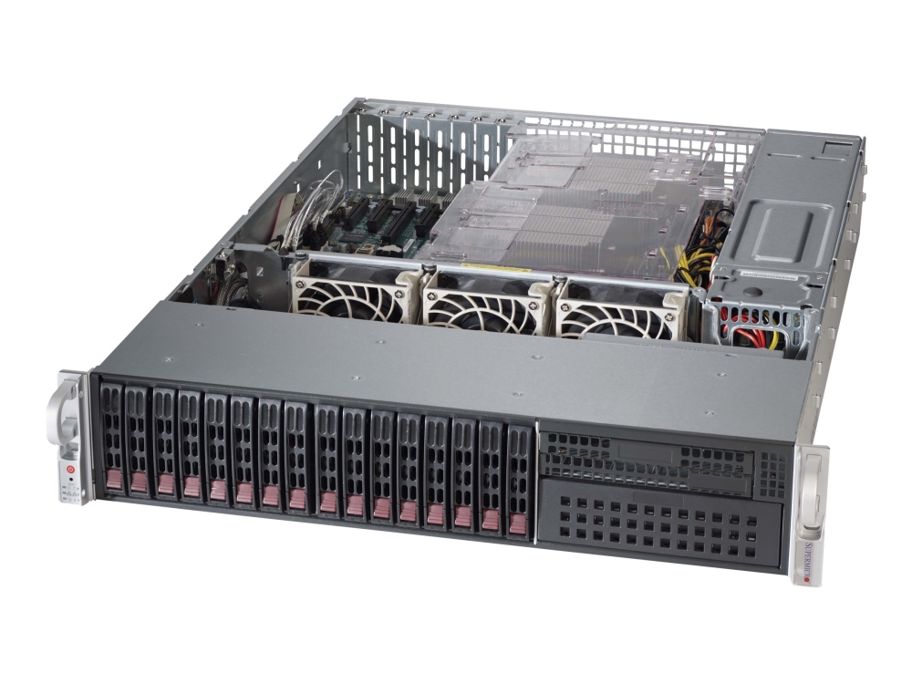 Supermicro Sc213 Bac8 R1k23lpb Kan Monteras I Rack 2u Utökad Atx Sata/sas Hot Swap 1200 Watt Svart