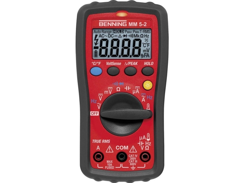 Benning 044071 Hånd-Multimeter Digital Inkl. Taske Cat Iii 600 V, Cat Iv 300 V Visning (Counts): 6000