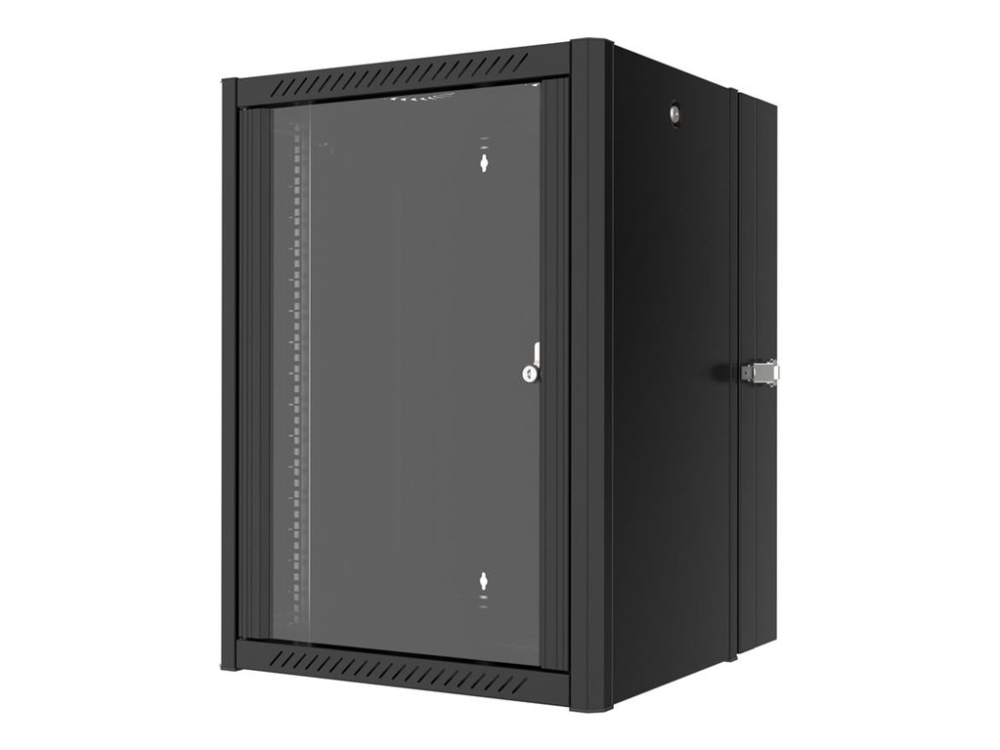 Bilde av By Logon - Rack Skap - 60 X 60, Double, Pro - Veggmonterbar - Svart, Ral 9005 - 16U - 19"