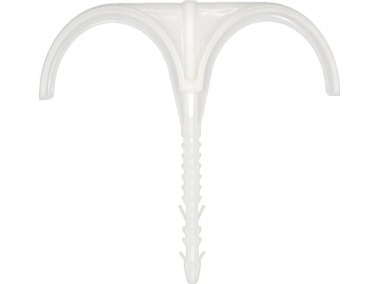 2x75 dobbelt krogholder til fleksibelt rør (pakke med 25) (S)