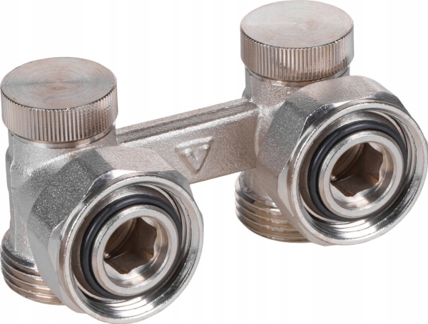 Putkiliitäntäventtiili BASE Tyyppi V GW 3/4 / GZ 3/4, kulmikas, ilman supistusnippeliä, liitäntäjako 50 mm