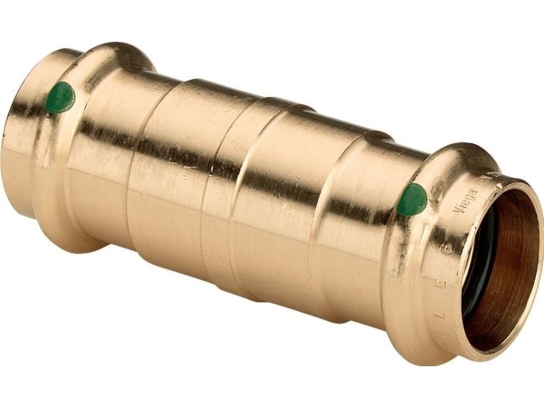 VIEGA Sanpress skydemuffe 22 mm af rødgods med SC-Contur | VVS Artiklar - Rör & Kopplingar - Rödgods rördelar | GameStuff