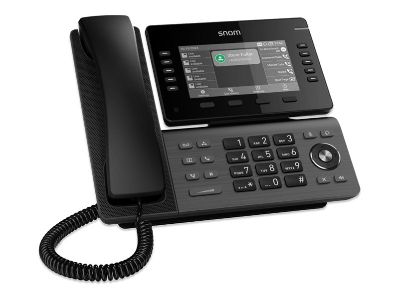 snom D815W - VoIP-telefon - IEEE 802.11a/b/g/n/ac (Wi-Fi) - 3-riktad samtalsförmåg - SIP, SDP, RTP, RTCP, RTCP-XR, ICE, SIPS, SIP over TLS, SRTP, SRTCP - gun metal black | Tele & GPS - Fast & IP telefoner - IP telefoner | GameStuff