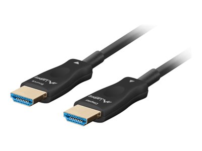 Lanberg - HDMI-kabel med Ethernet - HDMI hane till HDMI hane - 10 m - dubbelt skärmad - svart | Datortillbehör - Kablar & adaptrar - Videokablar & adaptrar | GameStuff
