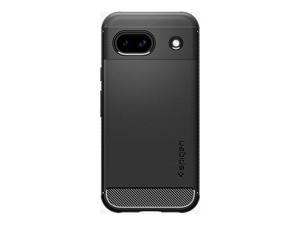 Spigen Rugged Armor - Bagsidecover Til Mobiltelefon - Termoplastisk Polyuretan (Tpu) - Mat Sort - For Google Pixel 9 Pro