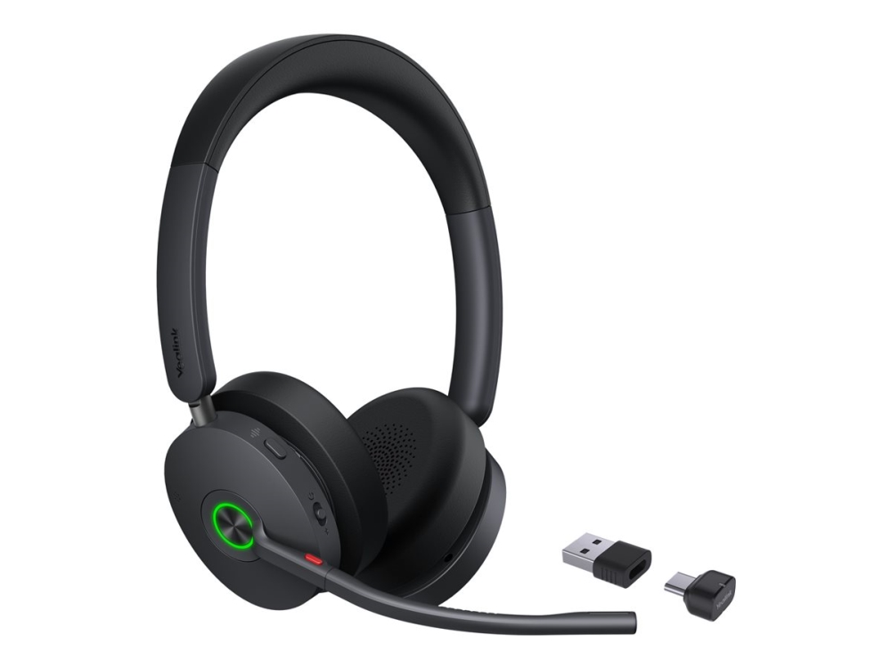 Yealink Bh74 Headset På Örat Bluetooth Trådlös Aktiv Brusradering Usb C Via Bluetooth Adapter Certifierad För Microsoft Teams