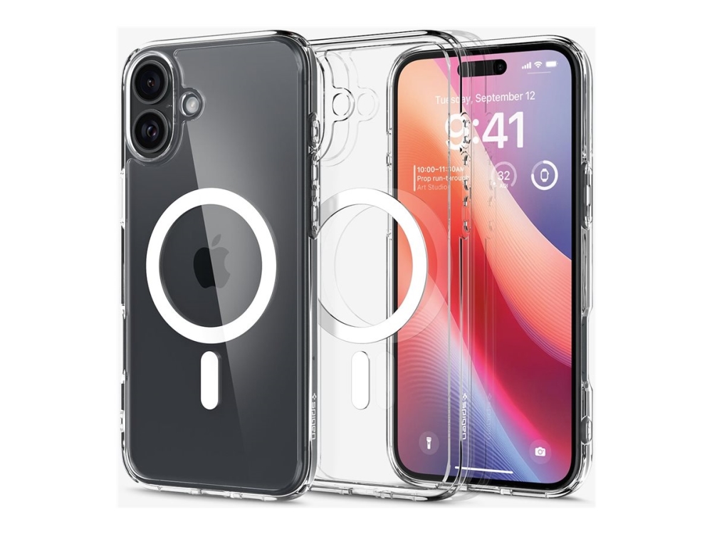 Spigen Ultra Hybrid (Magfit), Hülle, Apple, Iphone 16, 15,5 Cm (6.1"), Transparent, Hvid