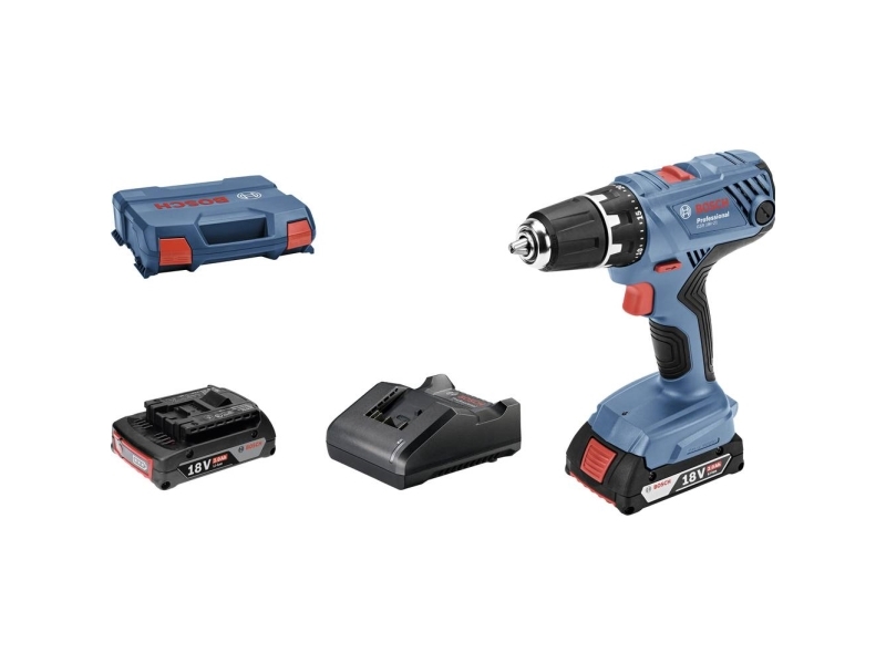 Bosch Gsr 18V-21 Professional, Elektrischer Schraubendreher, Pistolengriff, Schwarz, Blau, Aufhängerhaken, 1800 Rpm, 480 Rpm
