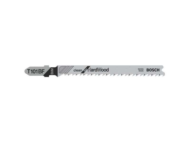 Bosch Clean For Hard Wood T 101 Bf - Stiksavsklinge - For Laminer, Hardwood, Laminerede Paneler, Epoxy, Glasfiberforstærket Plastik - 5 Stykker - T-S
