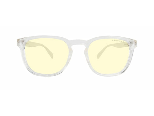 Gunnar Optiks Oakland, Unisex, Oval, Klassisk, Transparent, Hvid, Nylon, Ravfarvet