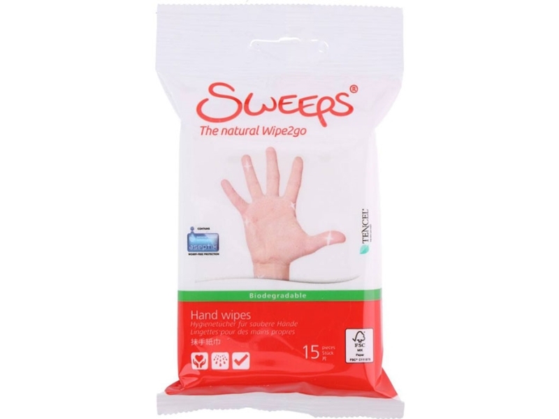 Rengöringsservetter, Sweeps, Hands, 15 st. | Bilvård & Biltillbehör - Bilvård märken | GameStuff