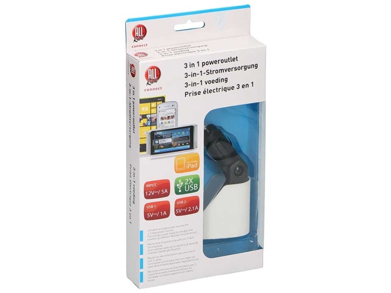 Distributörskontakt 2xUSB 2.1a 1xcigar | Bilvård & Biltillbehör - Bilens Interiörutrustning - HiFi för bilar - Hifi Tillbehör | GameStuff