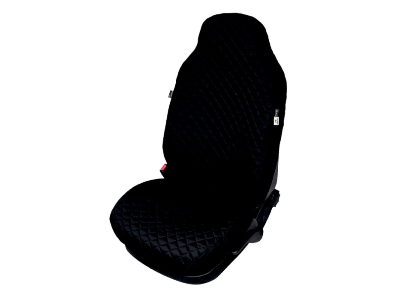 Universalt sædeovertræk i bomuld, sort